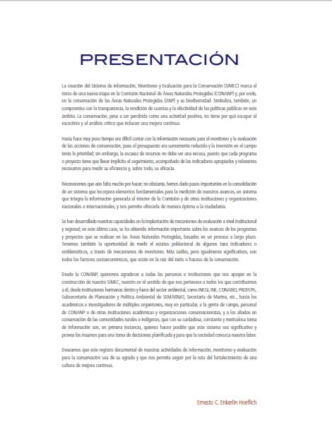 Portada de Sistema de información, monitoreo y evaluación para la conservación