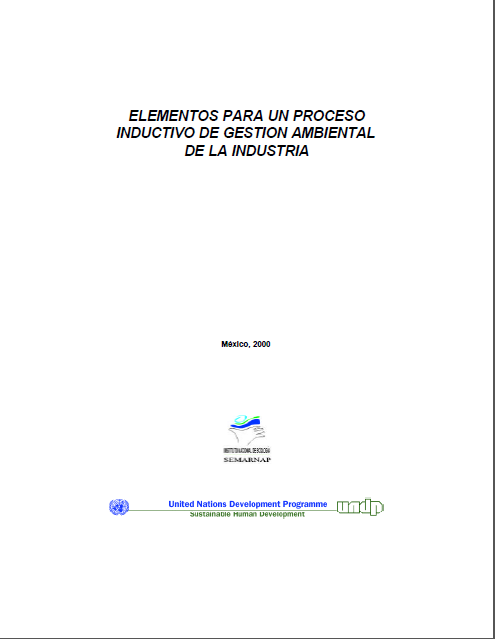 Portada de Elementos para un proceso inductivo de gestión ambiental de la industria