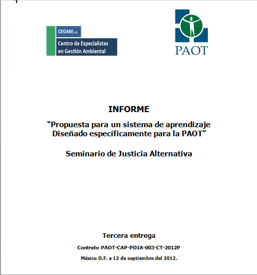 Portada de Informe propuesta para un sistema de aprendizaje 