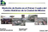 Portada de Medición de ruido en el primer cuadro del Centro Histórico de la Ciudad de México