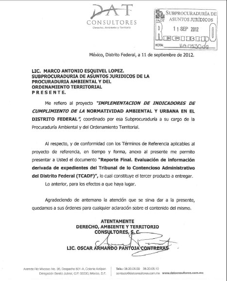 Portada de Implementación de Indicadores de Cumplimiento de la Normatividad Ambiental y Urbana del Distrito Federal (2ª Etapa) 