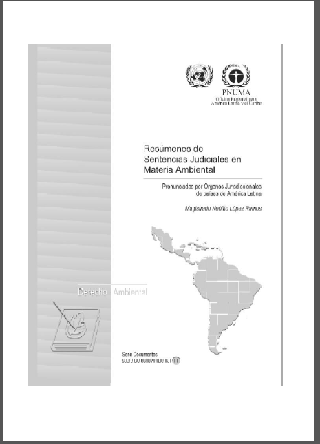 Portada de Resúmenes de sentencias judiciales en materia ambiental