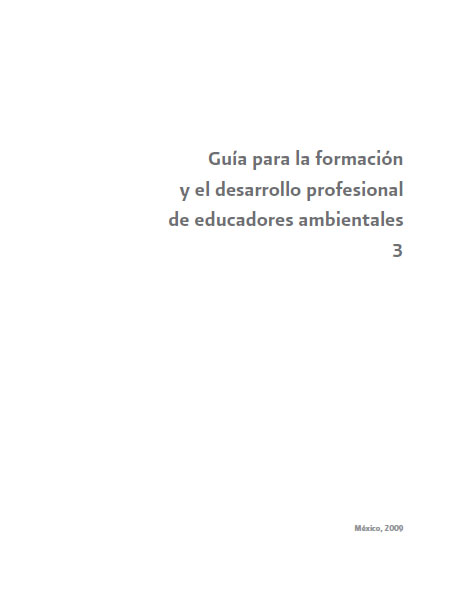 Portada de Guía para la formación y el desarrollo profesional de educadores ambientales 