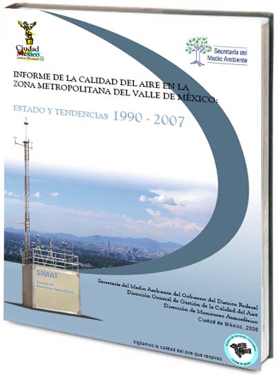 Portada de Informe de la calidad del aire en la zona metropolitana del Valle de México