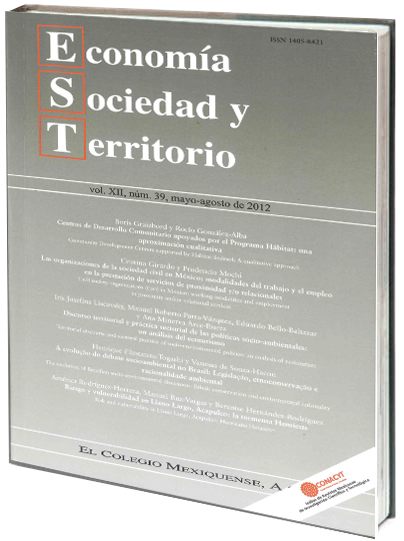 Portada de Economía, sociedad y territorio 