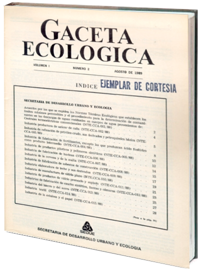 Portada de Gaceta ecológica 1-80 