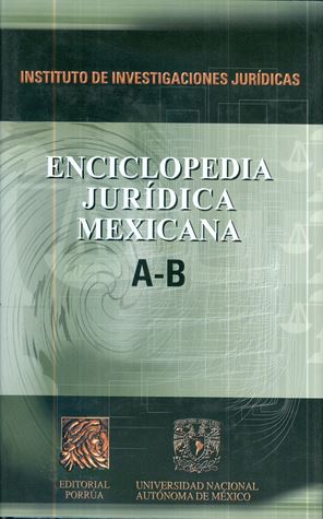 Portada de Enciclopedia jurídica mexicana A-B. Tomo I