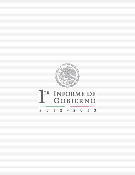 Portada de Primer informe de gobierno 2012-2013